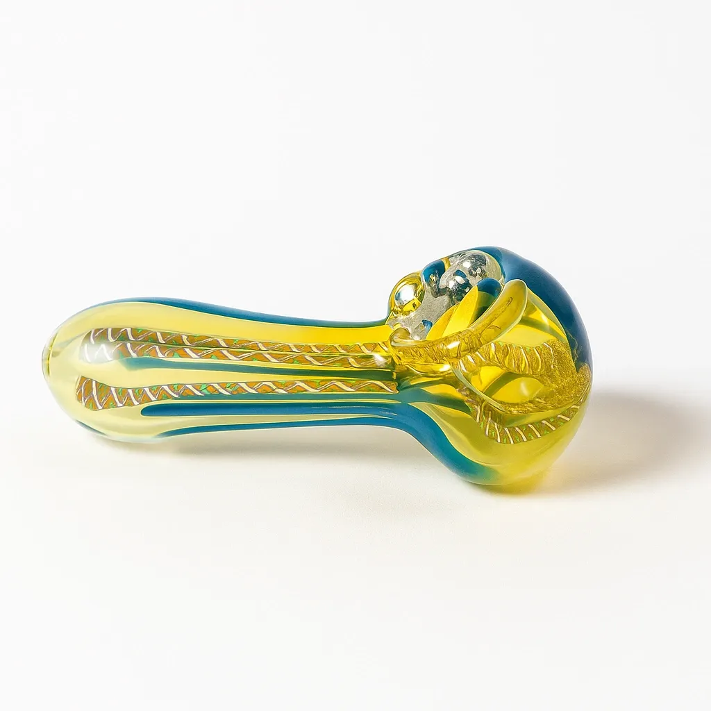 Pipa de Vidrio Rayas Multicolor