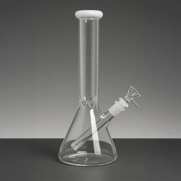 Bong de Vidrio Beaker Boquilla Blanca