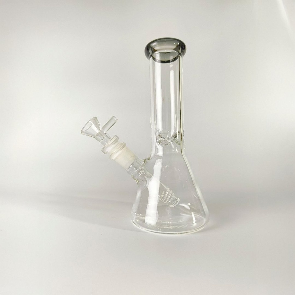 Bong Beaker de Vidrio Borde de Color